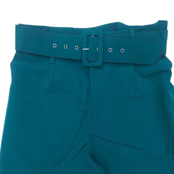 A10 Women’s Teal Green High-Waist Trouser with Wide Belt