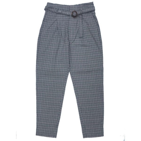 A11 Women’s Checkered High-Waist Trouser with Belt