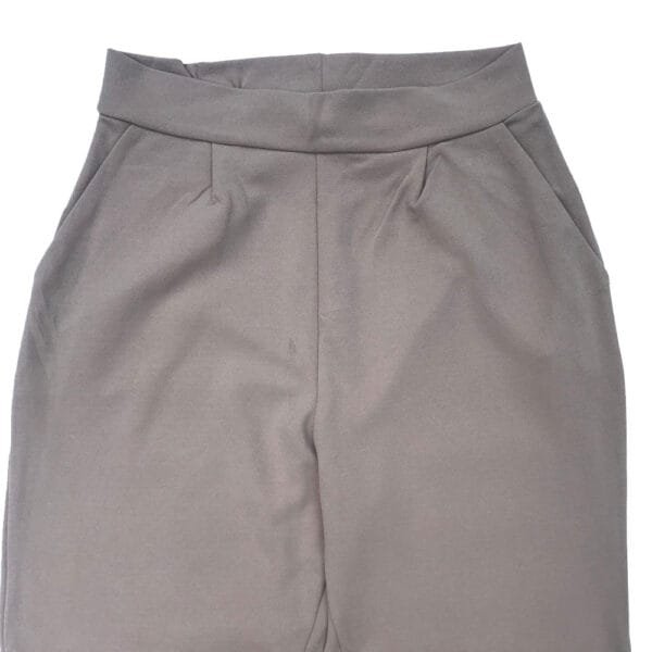 A27 Taupe High-Waist Tapered Trousers