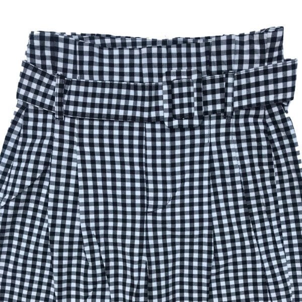 A36 Women’s Black & White Gingham Belted Trousers