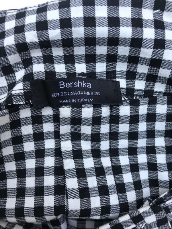 A37 Women’s Black & White Gingham Belted Trousers