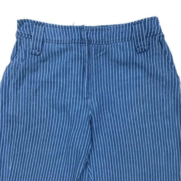 A41 Women’s Blue & White Pinstripe Casual Trousers