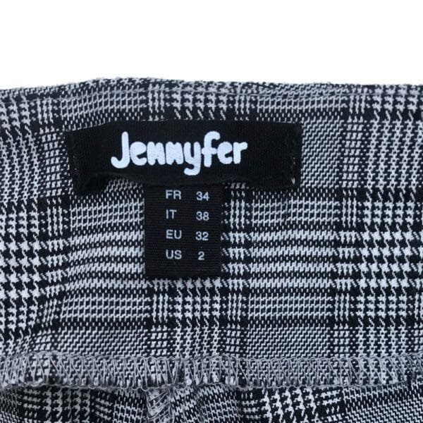 Women's High-Waist Checkered Paperbag Trousers