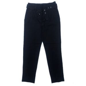 Women’s Black High-Waist Belted Slim Fit Trouser