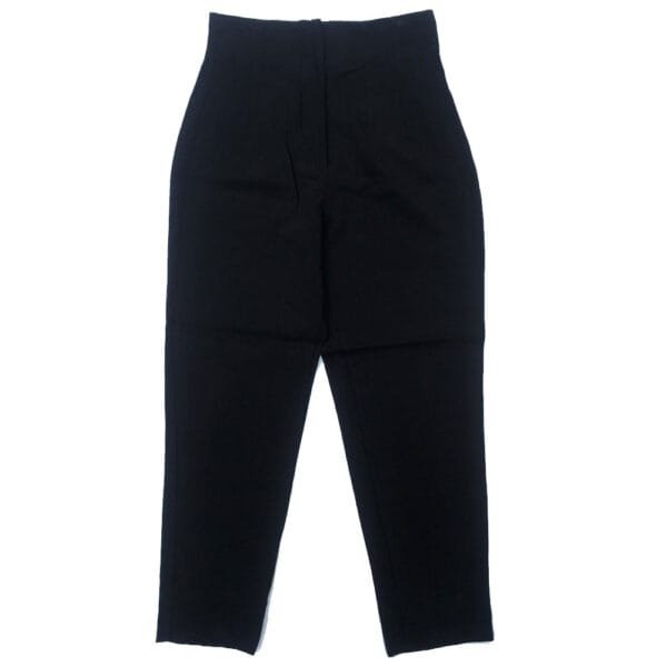 ZARA Black High-Waist Trouser full front view