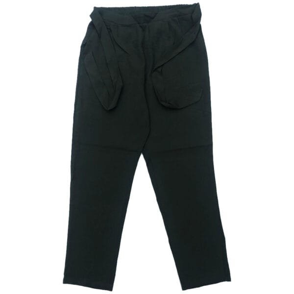 Women’s Dark Olive Green Paperbag Trouser front view