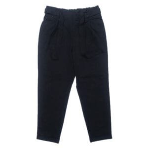 Women’s Charcoal Black Paperbag Trouser front view