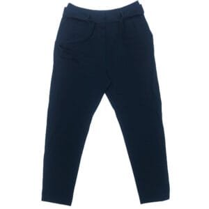 Women’s Navy Blue Belted Trouser front view