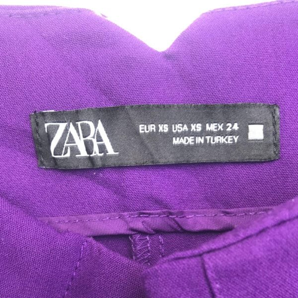 TZ16.. ZARA Women’s Purple High-Waist Trouser