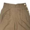 Women’s Brown Side-Button High-Waist Trouser front view